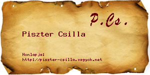 Piszter Csilla névjegykártya